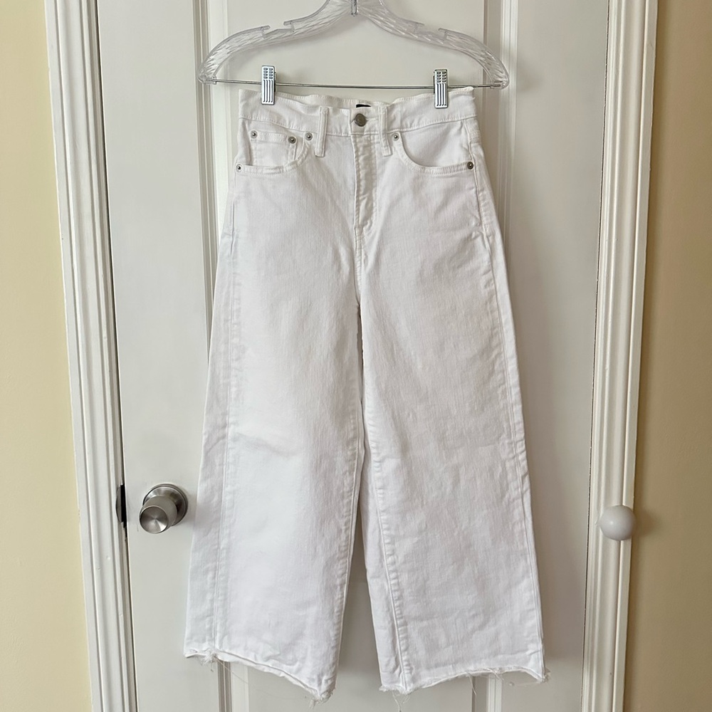 GAP White Wide-Leg Flare Jeans